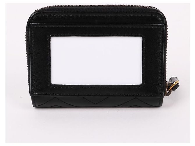 Gucci Tarjetero matelassé GG con baño de oro Negro - vista 6