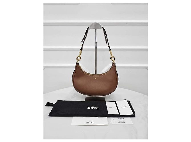 Céline Borsa Aba Medium in pelle di vitello liscia Tan Marrone - vista 10