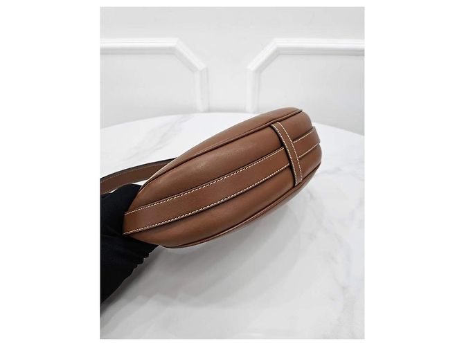Céline Borsa Aba Medium in pelle di vitello liscia Tan Marrone - vista 5