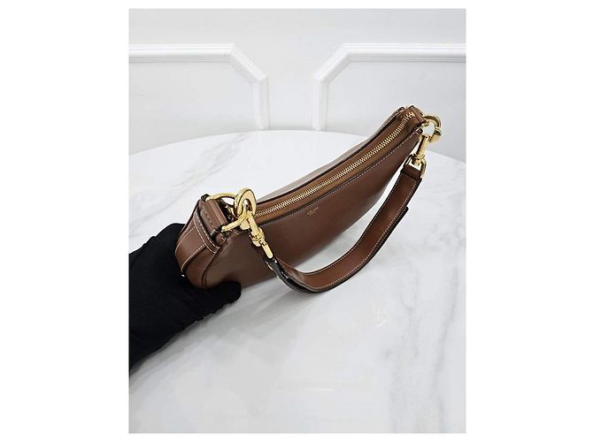 Céline Borsa Aba Medium in pelle di vitello liscia Tan Marrone - vista 6