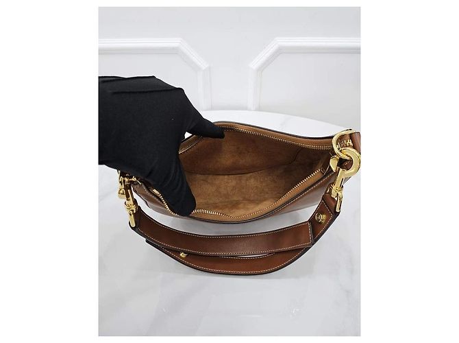 Céline Borsa Aba Medium in pelle di vitello liscia Tan Marrone - vista 9