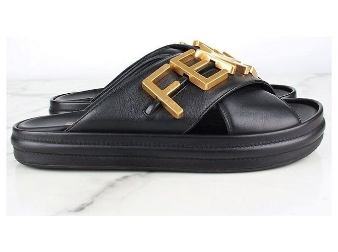 Fendi Sandali Vintage Oro Multicolore - vista 4