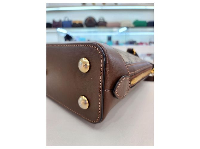 Horsebit 1955 Gucci Borsa Tote con Manico Superiore e Tracolla Horsebit Small Marrone - vista 14