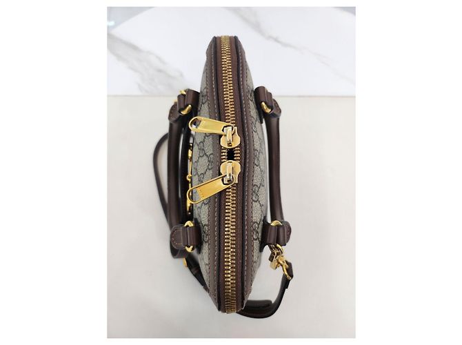 Horsebit 1955 Gucci Borsa Tote con Manico Superiore e Tracolla Horsebit Small Marrone - vista 2