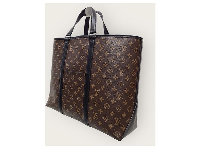 Louis Vuitton Tote Crossbody Monogram Macassar Marrone - vista 3