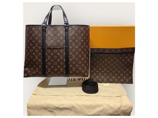 Louis Vuitton Tote Crossbody Monogram Macassar Marrone - vista 8