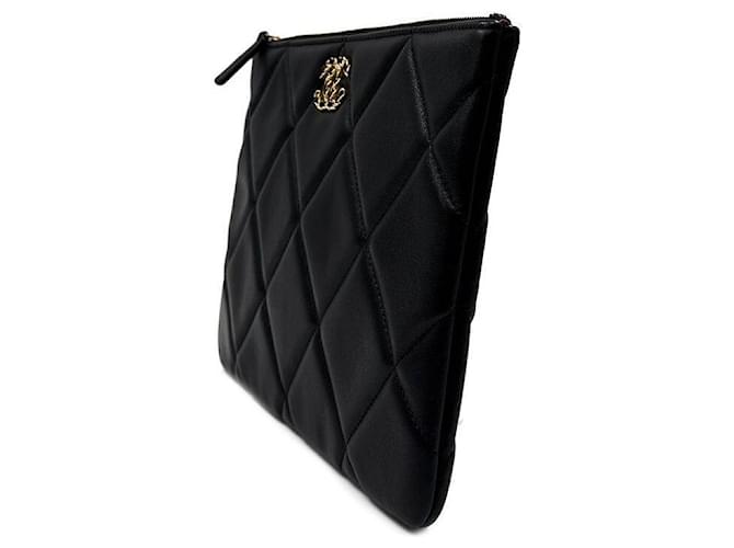 Chanel Clutch in agnello Medium Nero - vista 2