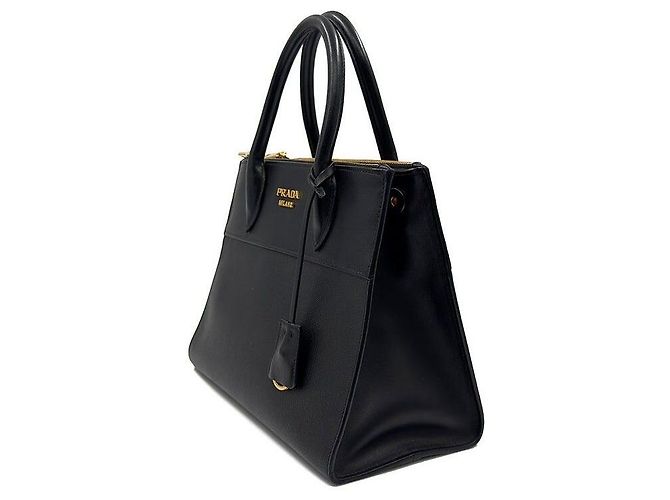 Prada Tote e borsa a tracolla Saffiano City Paradigma Nero - vista 2