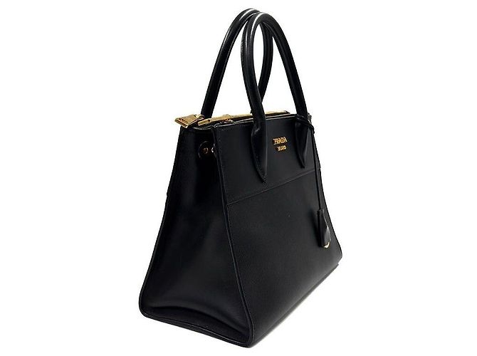 Prada Tote e borsa a tracolla Saffiano City Paradigma Nero - vista 3