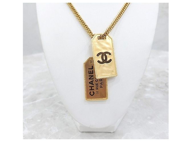Chanel Collana a catena in metallo dorato Argento - vista 4