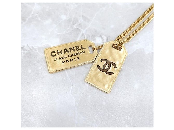 Chanel Collana a catena in metallo dorato Argento - vista 5