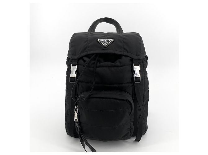 Prada Re-Nylon Pocono Rucksack Schwarz - Ansicht 2
