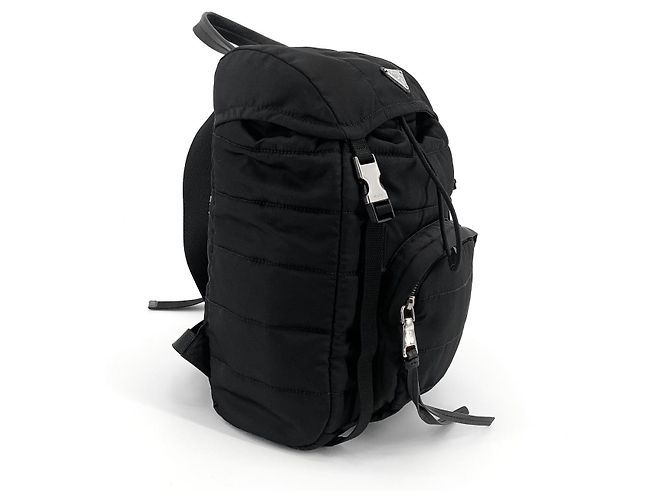 Prada Re-Nylon Pocono Rucksack Schwarz - Ansicht 3
