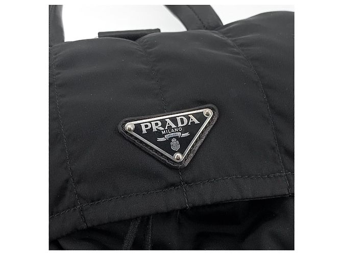 Prada Re-Nylon Pocono Rucksack Schwarz - Ansicht 7