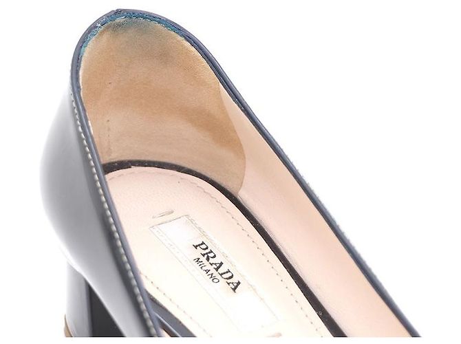 Bow Prada Scarpe basse in vernice con fiocco Blu - vista 7