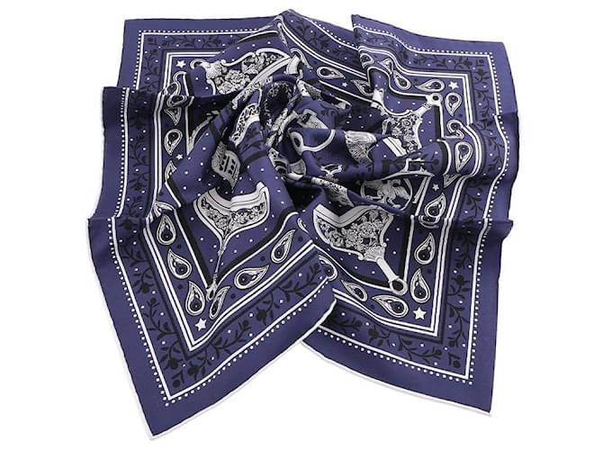 Hermès Foulard Bandana Nero - vista 9