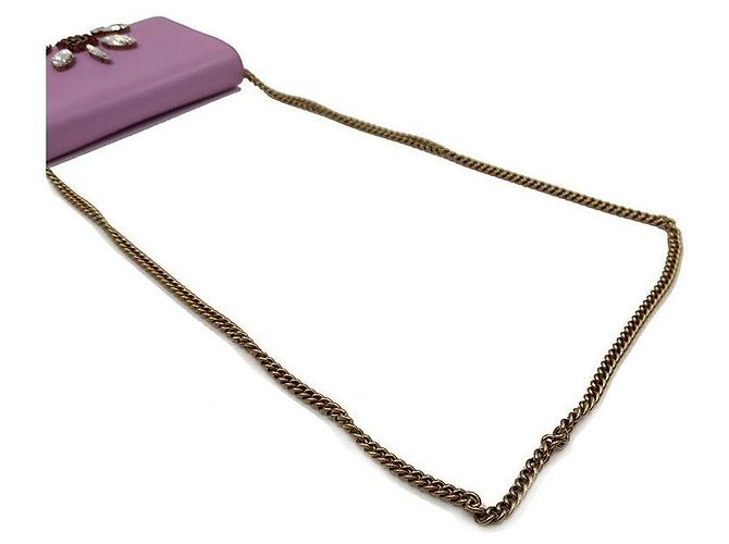 Gucci Borsa a tracolla Marmont Crystal Leather Chain Rosa - vista 5