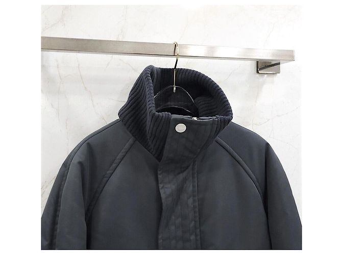 Hermès Matelassé langer gesteppter Parka Schwarz - Ansicht 3