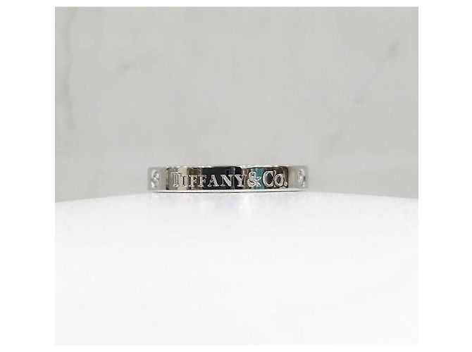 Tiffany & Co Neuer Artikel Diamant Platin Ringband Größe Silber - Ansicht 2