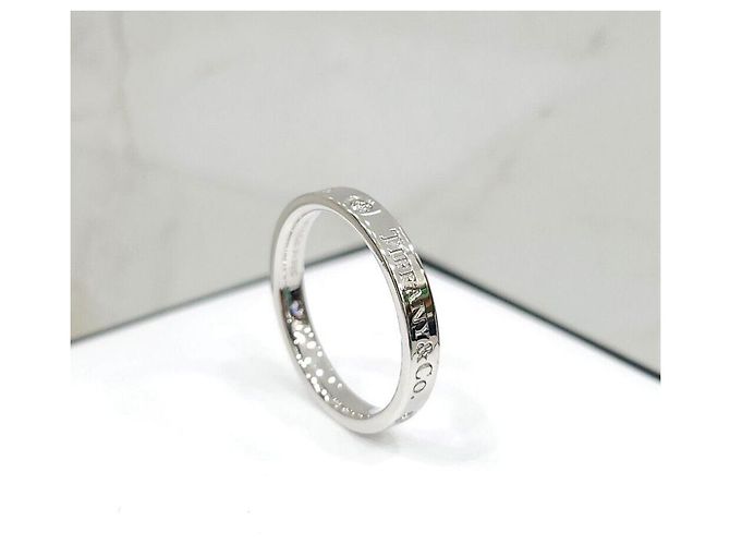 Tiffany & Co Neuer Artikel Diamant Platin Ringband Größe Silber - Ansicht 4