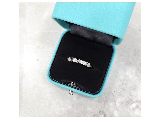 Tiffany & Co Neuer Artikel Diamant Platin Ringband Größe Silber - Ansicht 5