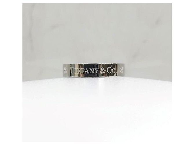 Tiffany & Co New Diamond Platinum Band Ring Size - view 2