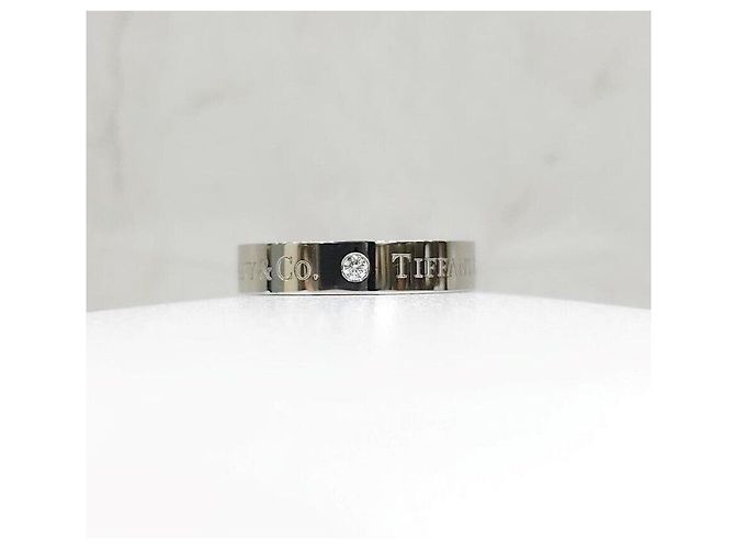 Tiffany & Co New Diamond Platinum Band Ring Size - view 3
