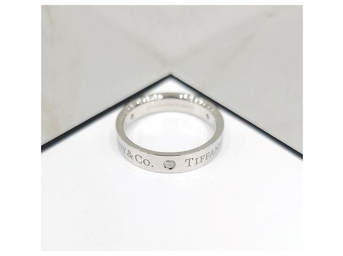 Tiffany & Co New Diamond Platinum Band Ring Size - view 4