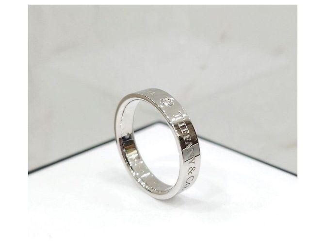 Tiffany & Co New Diamond Platinum Band Ring Size - view 5