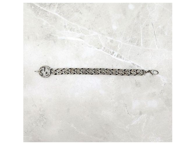 Gucci Bracciale a maglie intrecciate in argento da donna - vista 4