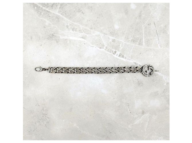 Gucci Bracciale a maglie intrecciate in argento da donna - vista 5