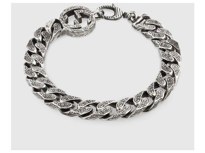 Gucci Bracciale a maglie intrecciate in argento da donna - vista 6