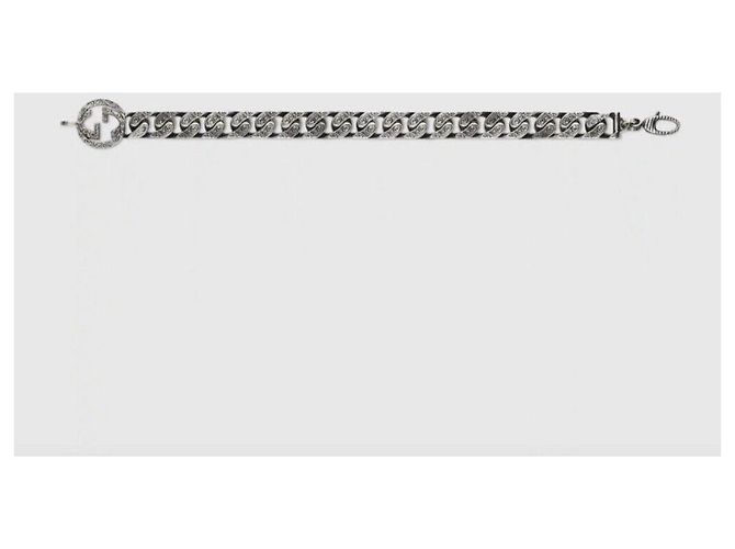 Gucci Bracciale a maglie intrecciate in argento da donna - vista 7