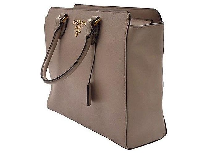 Prada Borsa Tote Saffiano con tracolla Marrone - vista 2