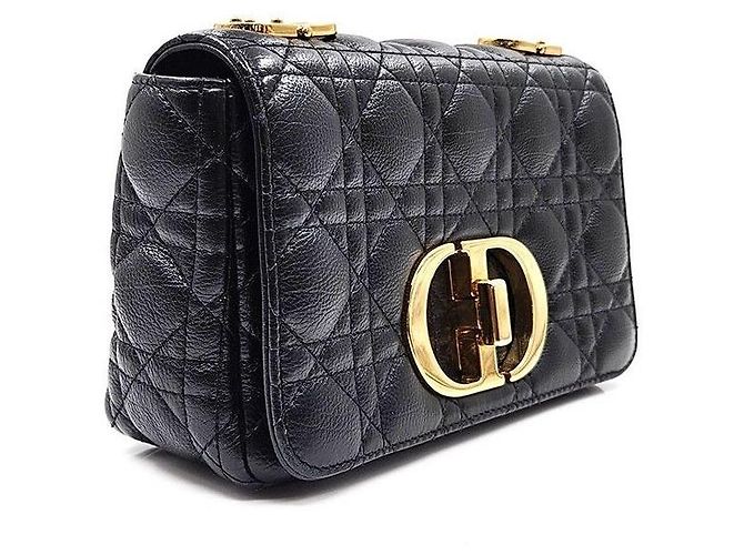 Borsa piccola Christian Dior Cannage Caro Nero - vista 3