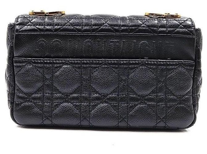 Borsa piccola Christian Dior Cannage Caro Nero - vista 4