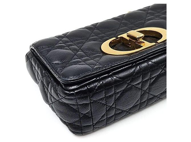 Borsa piccola Christian Dior Cannage Caro Nero - vista 8