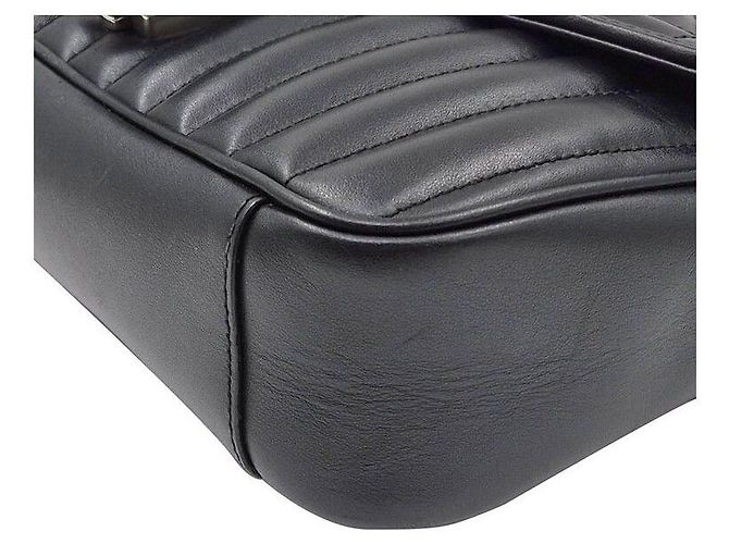 Gucci Marmont Matelassé Chain Schultertasche Schwarz - Ansicht 6