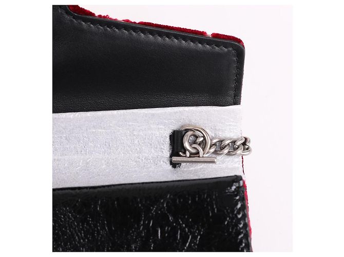 Gucci Borsa Dionysus Super Mini in velluto con catena Rosso - vista 8