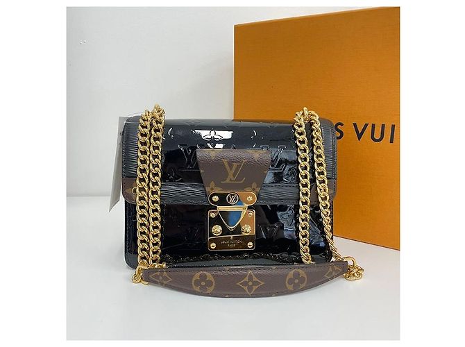 Louis Vuitton Borsa a Spalla Monogram Vernis Wood Nero - vista 2