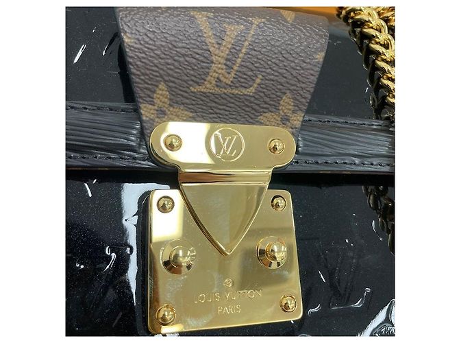 Louis Vuitton Borsa a Spalla Monogram Vernis Wood Nero - vista 3