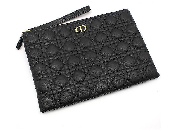 Dior Clutch Large Daily Cannage Caro Nero - vista 3
