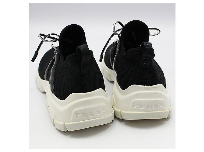 Prada Logo Stricksocken für Sneaker Weiß - Ansicht 5