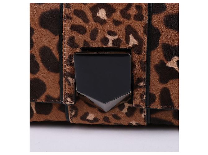 Jimmy Choo Piccola borsa a tracolla Rocket in pelle scamosciata con catena Marrone - vista 3