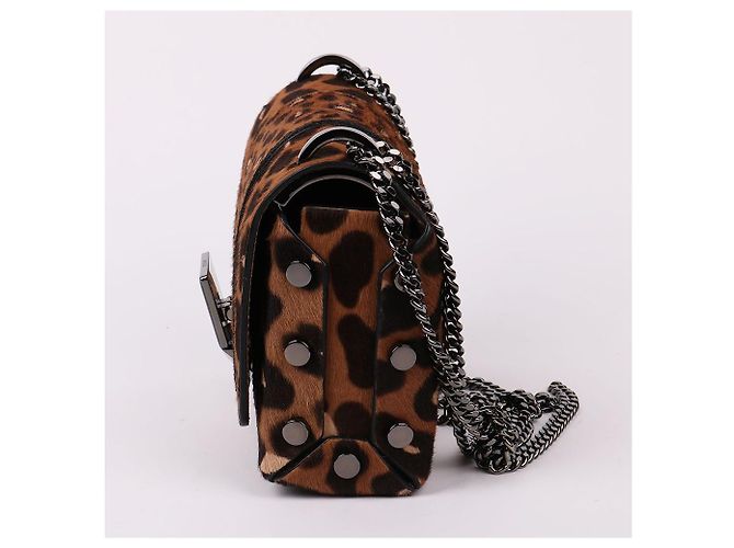 Jimmy Choo Piccola borsa a tracolla Rocket in pelle scamosciata con catena Marrone - vista 5