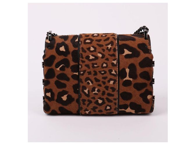Jimmy Choo Piccola borsa a tracolla Rocket in pelle scamosciata con catena Marrone - vista 6