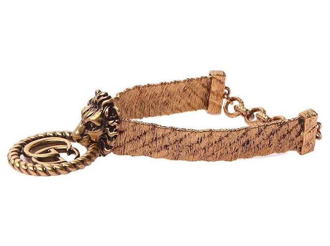 Gucci Bracciale Choker con Testa di Leone Arancione - vista 2