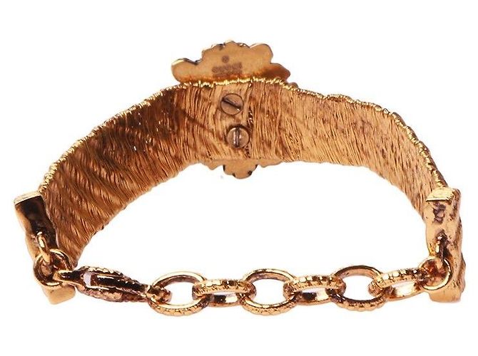 Gucci Bracciale Choker con Testa di Leone Arancione - vista 3