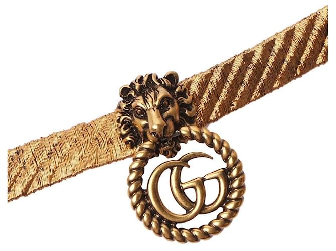Gucci Bracciale Choker con Testa di Leone Arancione - vista 4