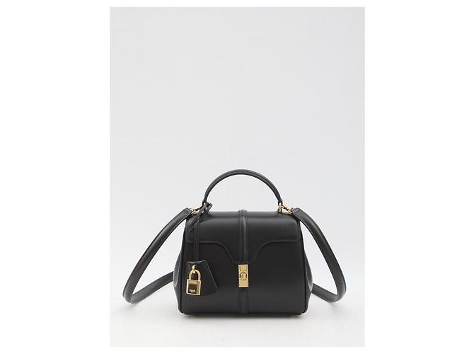 16 Céline Mini borsa in pelle di vitello satinata Nero - vista 4